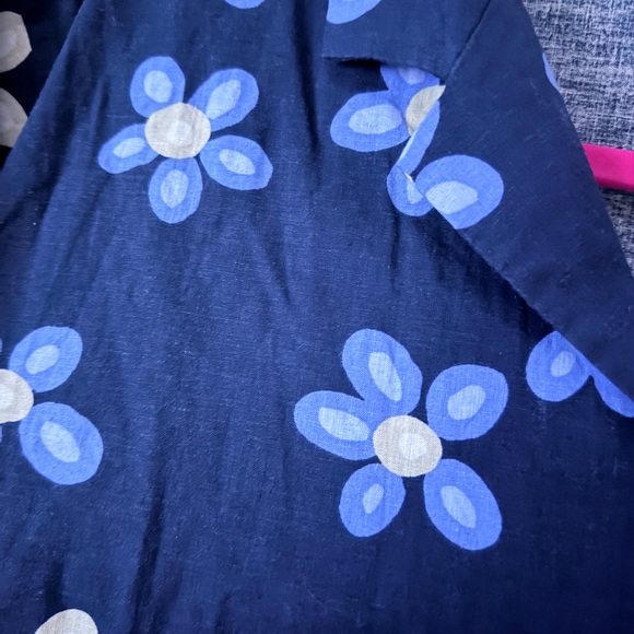 Marimekko x Uniqlo Blue and White Floral Button Down Shirt - Picture 7 of 9